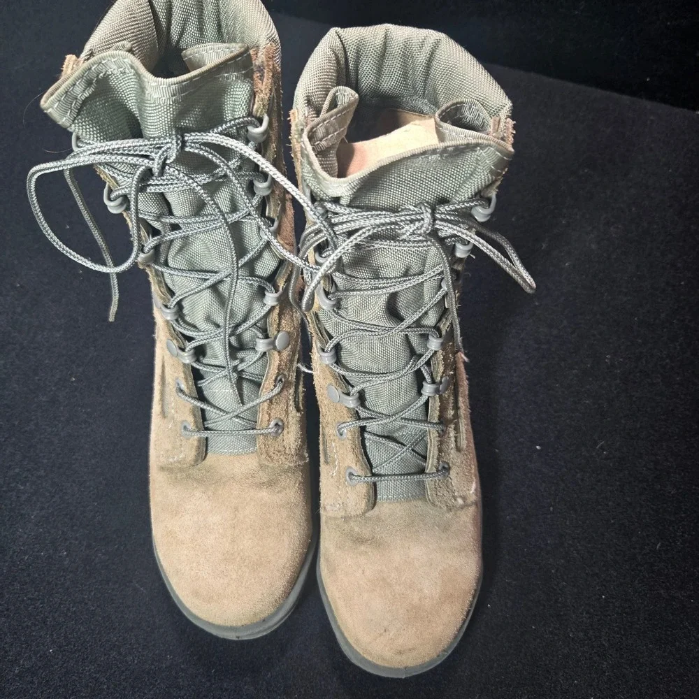 Belleville F600 ST Sage Green Steel Toe Flight Boots US Air Force Size 6.0 R